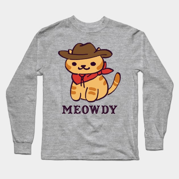 kitty collector billy the kitten / cowboy cat goes meowdy Long Sleeve T-Shirt by mudwizard